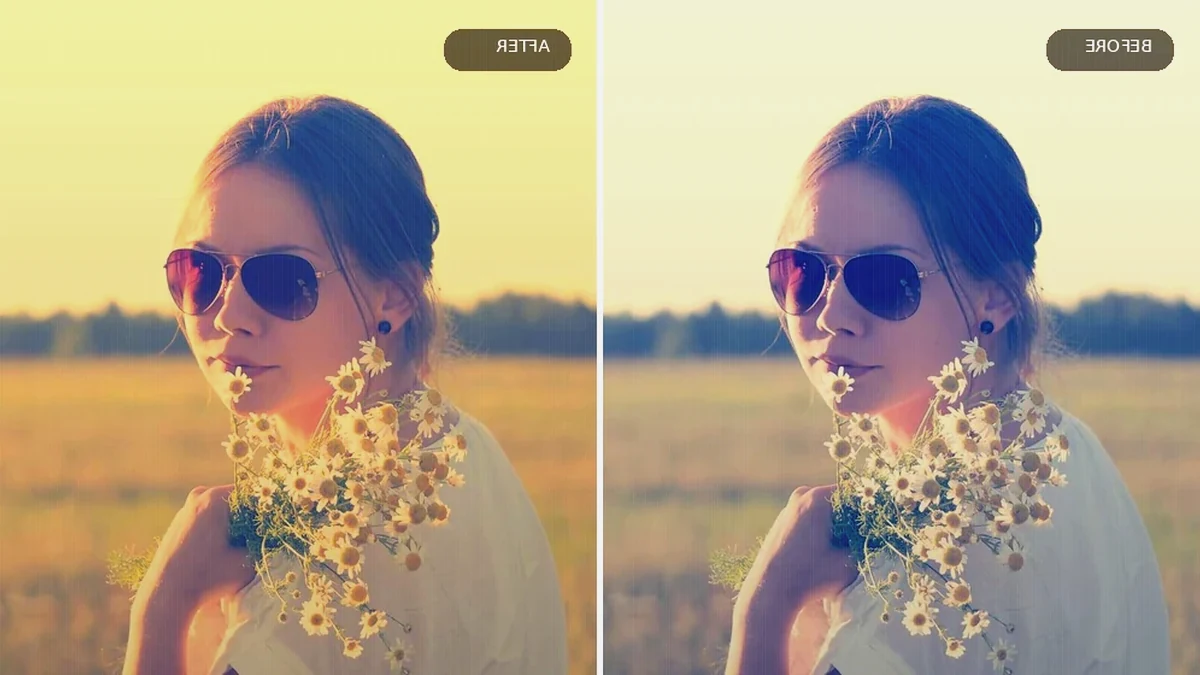 Cinematic Creator Effect 13 before and after comparison