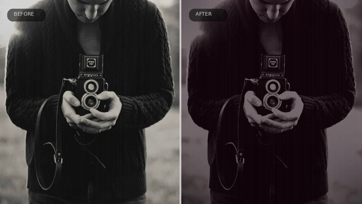 Double Exposure Creator Effect 7 before and after comparison