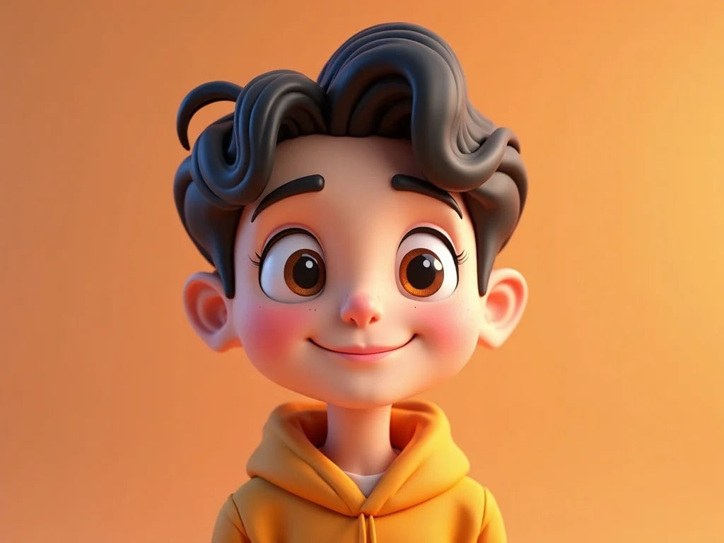 Example stylized avatar inspired by animated portrait prompts