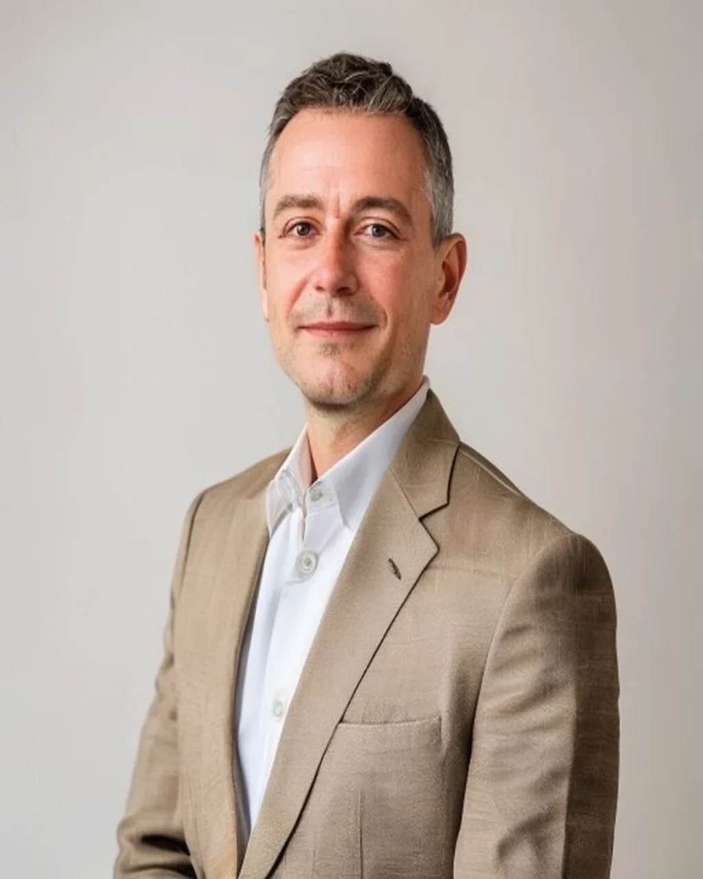 Professional profile picture maker example with a clean light background