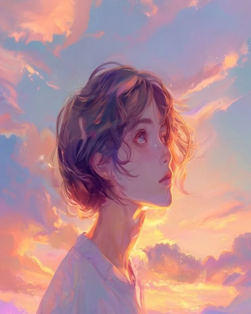 AI-generated case image for Dreamy sky portrait